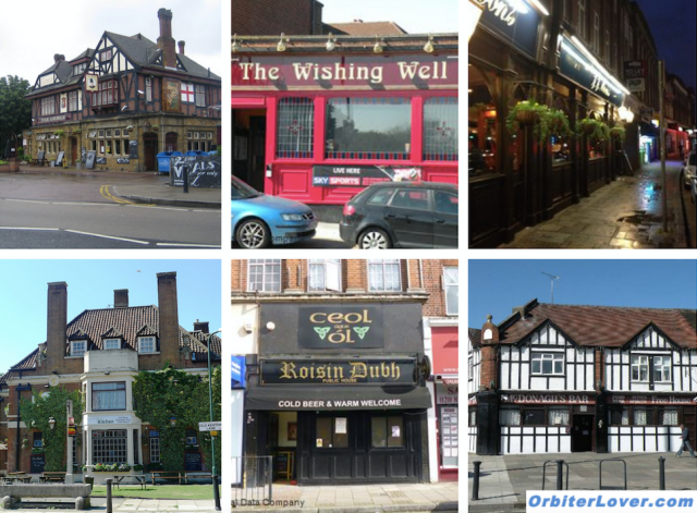 Kingsbury, pubs, nw9, the george, wishing well, roisin dubh, moons, green man